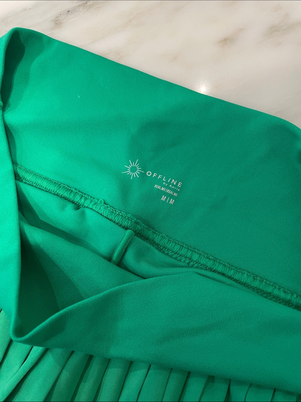 aerie Emerald Green Pleated Skirt - Picture 2 of 3